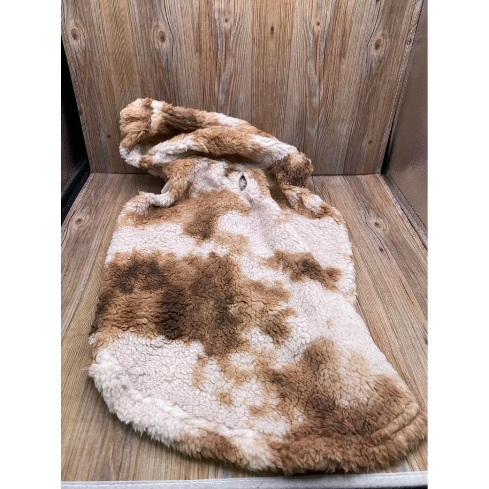 Grayson Pup Dye Sherpa Dog Hoodie - White - L